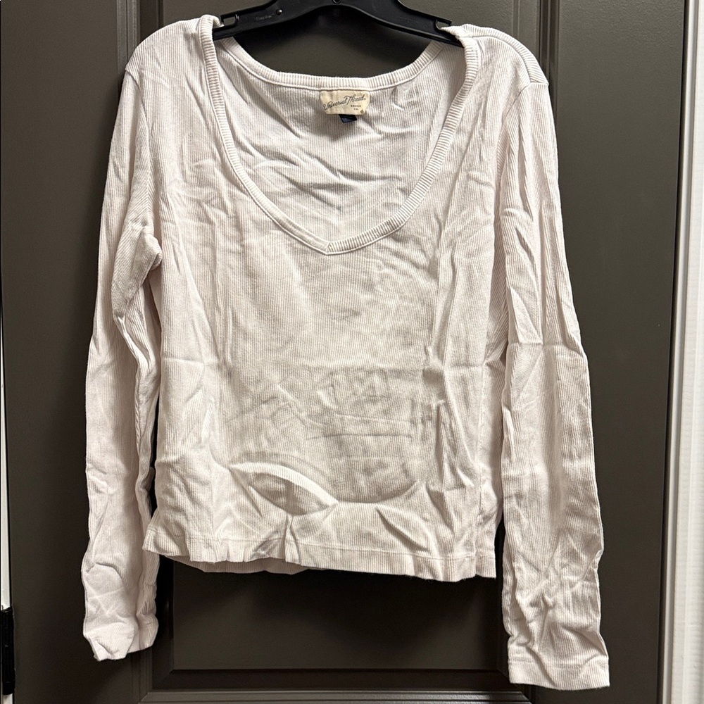 Women's Cream Long Sleeve Top